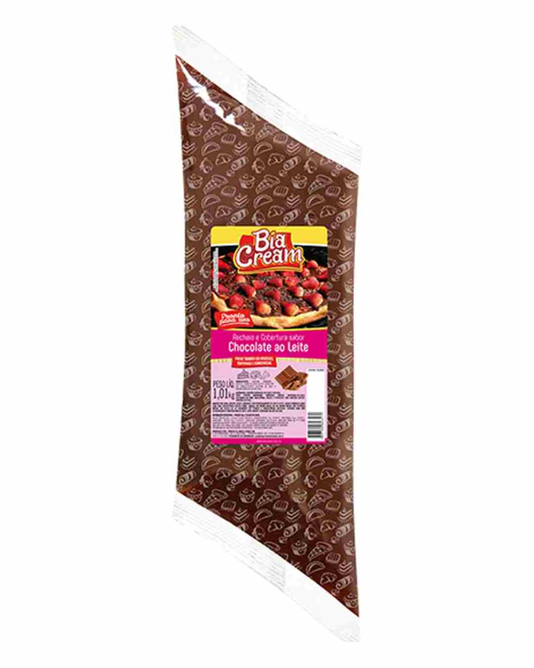 Recheio e cobertura Chocolate ao leite Bisn Bia Cream 1,01kg